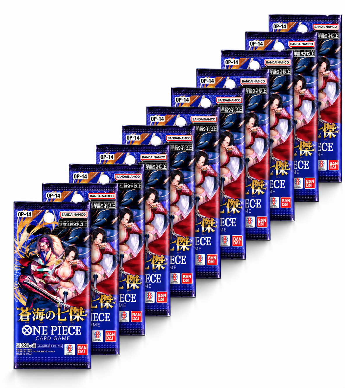 One Piece Card Game THE AZURE SEA'S SEVEN OP-14 Japanese — 10 Booster Pack Offer